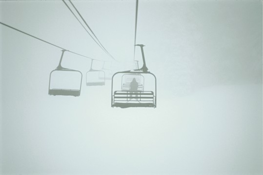 Rider in the Storm, Homewood Ski Area.